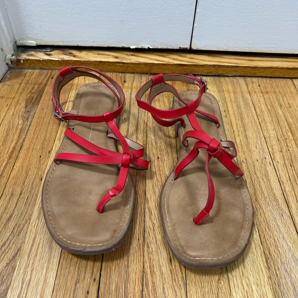 Jussie Strappy Red Sandal